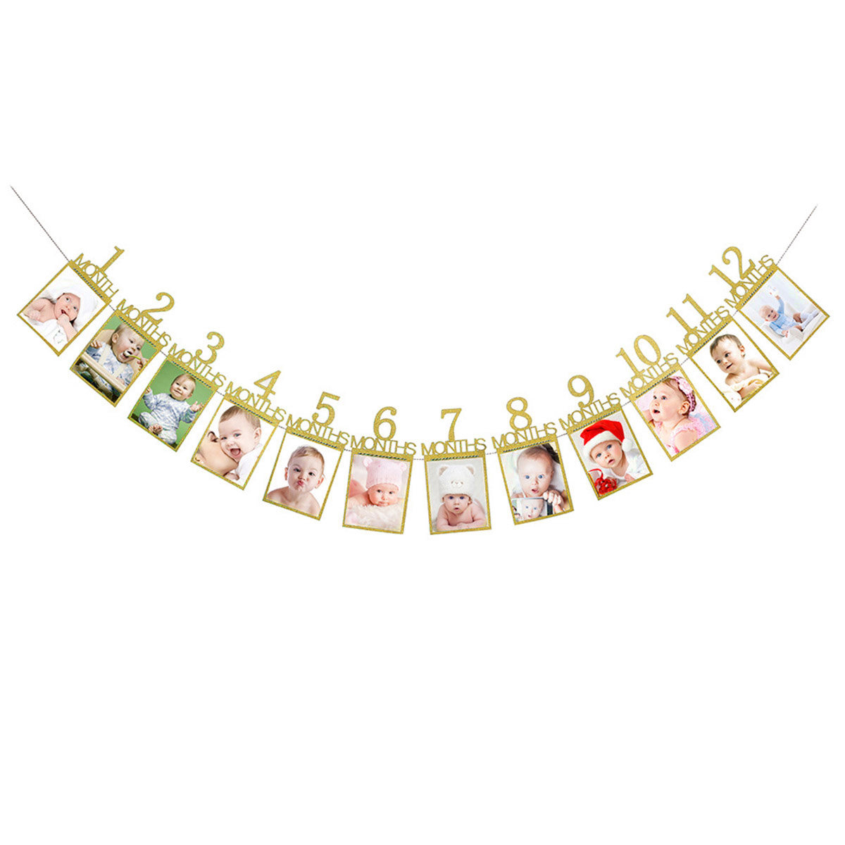 12 piezas de banderines para p - Party Banner Gold reseña y precio
