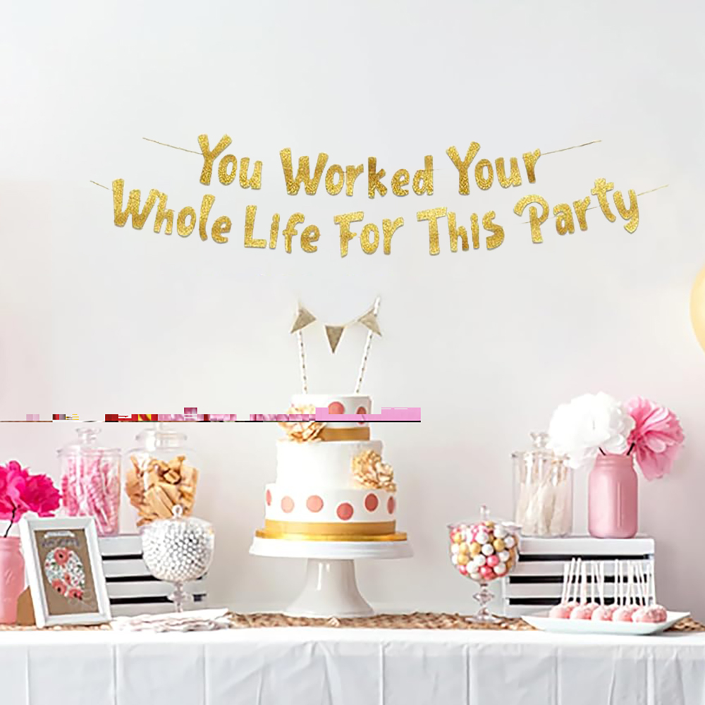 Decoraciones para Fiesta de Ju - Party Banner Gold reseña y precio